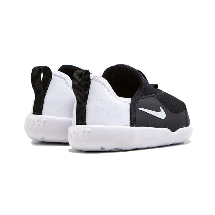 Nike Кроссовки Lil' Swoosh Низкие Спортивные Повседневные Черно-белые для Младенцев и Малышей AQ3113-001