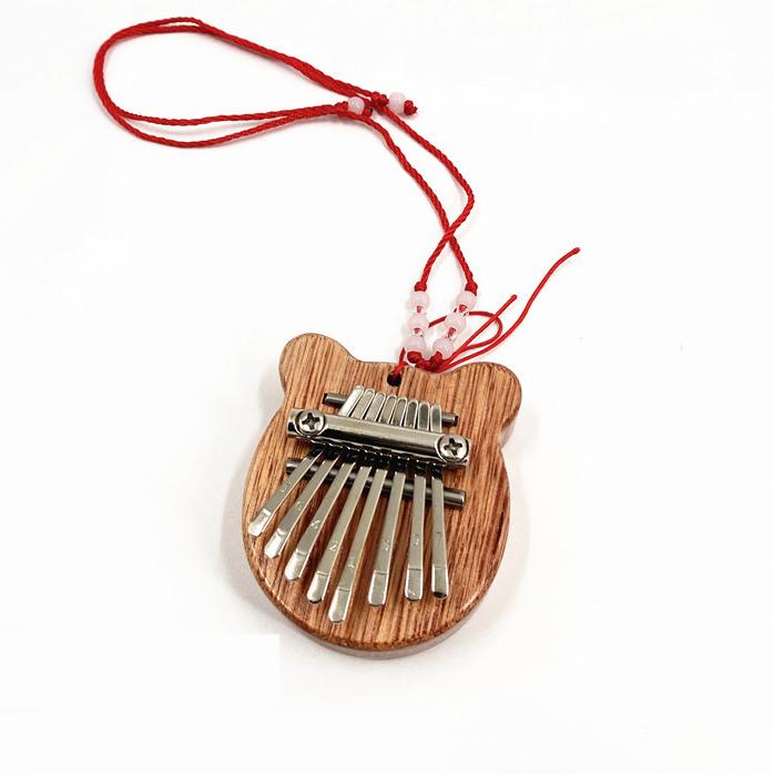 8-клавишное мини-калимба для большого пальца, портативное пианино с ремешком, подарок для детей, взрослых, начинающих