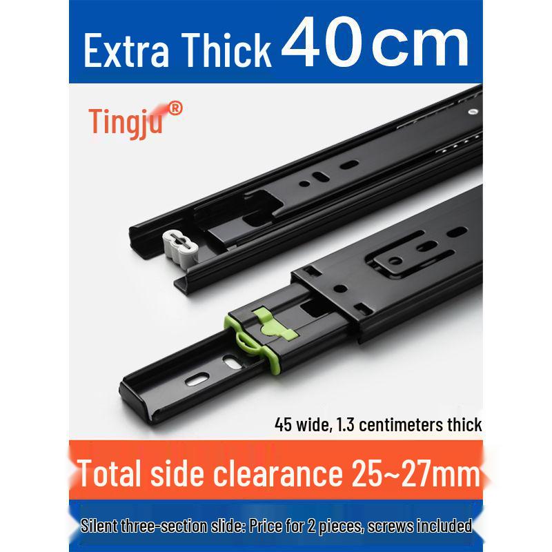 Бесшумные очень толстые направляющие для ящиков из нержавеющей стали с демпфированием отскока