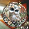2D Плоский Акриловый Круглый Настенный Арт Капризный Сова Ловец Солнца - Идеально для Гостиной, Спальни, Кухни - Подарок для Друзей, Декоративная Подвеска