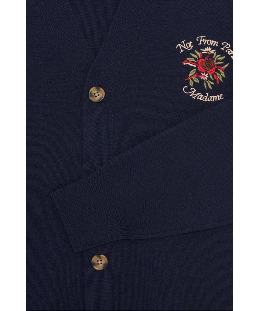 Drole De Monsieur Rose Slogan Cardigan Le Cardigan Slogan Rose D0Wcs26261Nyx