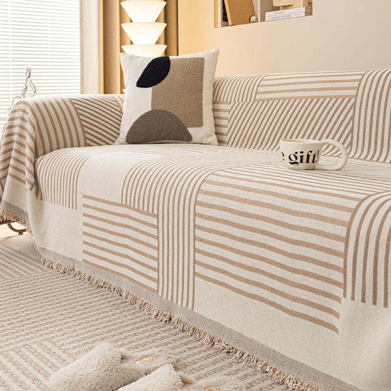 Nordic Style Chenille Sofa Cover Full Cover Four Seasons Universal High-end Feel Cat Scratch Prevention Sofa Fabric