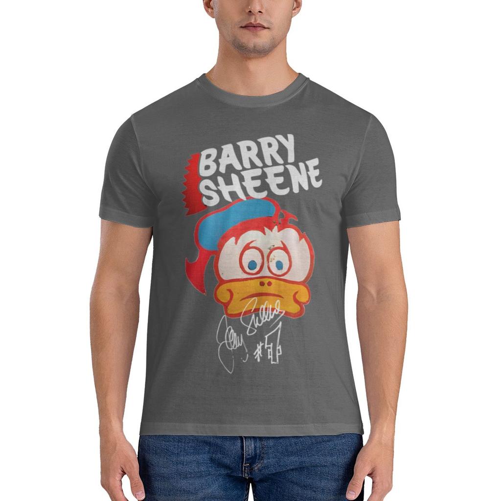Мужские футболки Duck Helmet Новинка Хлопковая футболка с коротким рукавом Футболки Barry Sheene с круглым воротником Одежда
