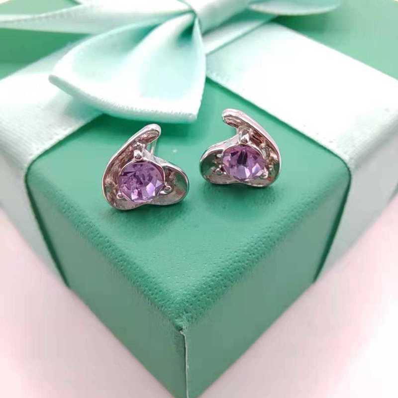 Sace Gems Классические асимметричные серьги с цирконом из медного сплава в форме сердца для женщин, подарки на свадьбу
