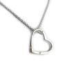 [L0154] - Silver White 'Love' Silver Necklace