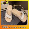 2025 Summer New Thick-bottomed Cool Slippers Women's Wear Light Seaside Vacation Beach Cross-strap Women's Slippers