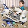 Extra Large Children's Inertial Airplane Toy Set with Lights and Music