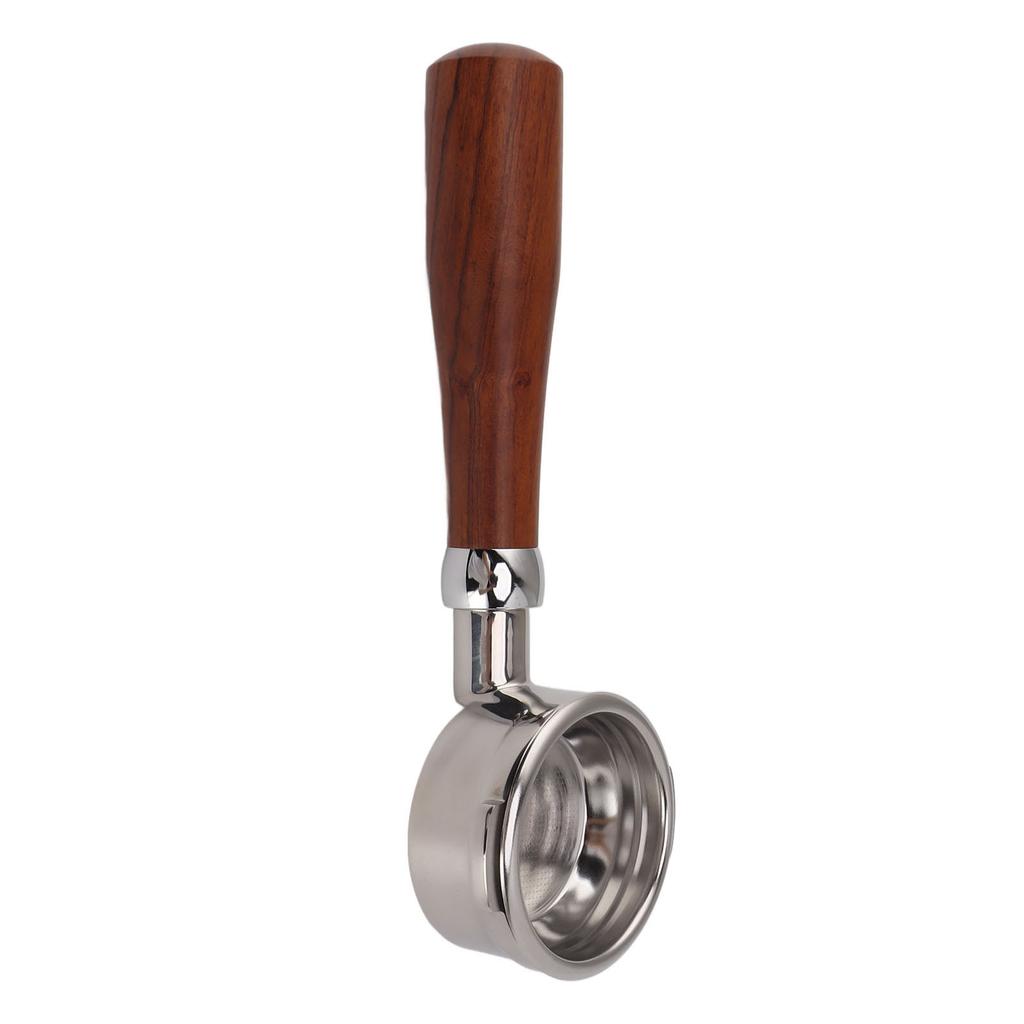 58 мм бездонный портафильтр с 2 ушками из нержавеющей стали и деревянной ручкой, съемный аксессуар для кофемашины