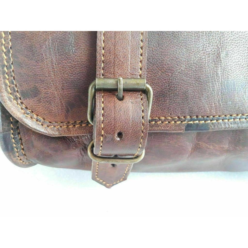 Универсальные козьи кожаные коричневые мотоциклетные боковые седельные сумки для хранения вилок для инструментов