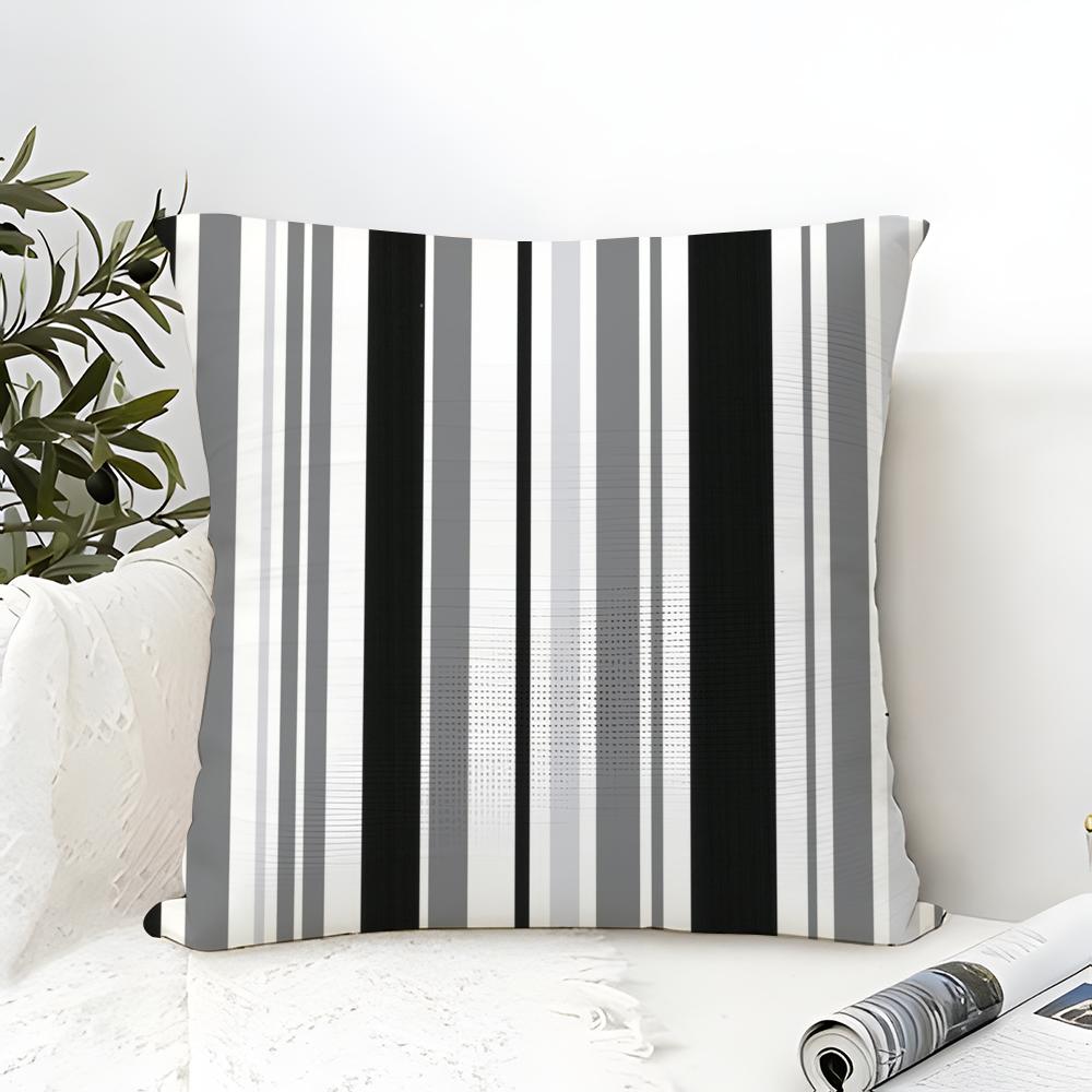 Minimal Classic Black  White Stripes Pillow Case linen pillow case sofa home decor cushion cover cushion cove