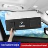 CXVA5 Car Decal Car Sun Visor Extension Panel For BMW F30 E90 F20 E46 E60 E70 E39 Anti-glare UV Sun Shield Card Holder Glasses Holder