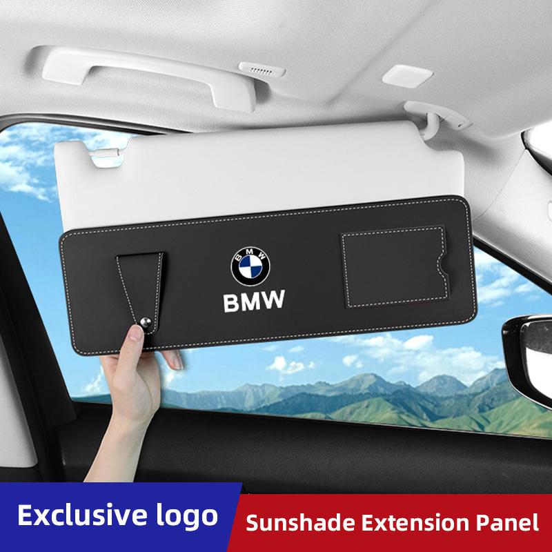 CXVA5 Car Decal Car Sun Visor Extension Panel For BMW F30 E90 F20 E46 E60 E70 E39 Anti-glare UV Sun Shield Card Holder Glasses Holder