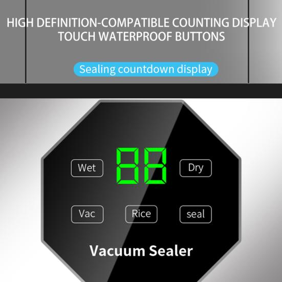 Полностью автоматический вакуумный упаковщик с УФ-стерилизацией, съемным основанием, цифровым дисплеем, мощной силой всасывания, упаковочной машиной для консервирования пищевых продуктов