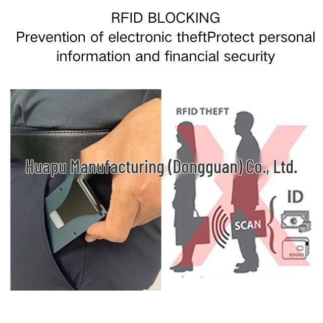 Алюминиевый RFID-держатель для кредитных карт - Металлический кейс с защитой от размагничивания и скимминга