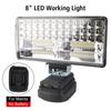 35W 84 LED Beads High Brightness LED Spotlight USB Charger 8 Inch Work Light Flashlight Camping Light 18V Emergency Light