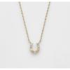 Used Agate diamond necklace K10 horseshoe