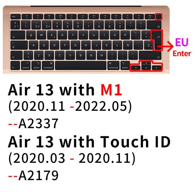 For Macbook Air 13 15 M2 Pro14 16 M3 13 M1 Retina 11 Keyboard Cover Silicone Protector Skin CaseA2941 A2442 A2337 Computer Cover