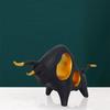 Angular Bull Shape Bull Showpiece for Home Decor Showpiece, Animal Figurines for Home Shelves Decorative Item (Multicolor)