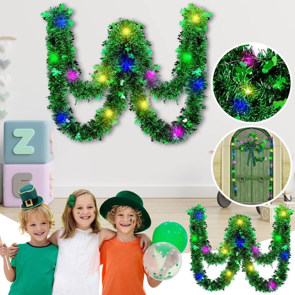 St. Patrick's Day Lighted Wool Strip Hanging Decorations Party Decorations