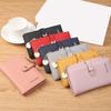 Women Wallet Luxury Faux Leather Large Snap Button Zipper Bi-fold Multi-slots Card Holder Long Slim Coin Purse Money Case Bag Girls Gift