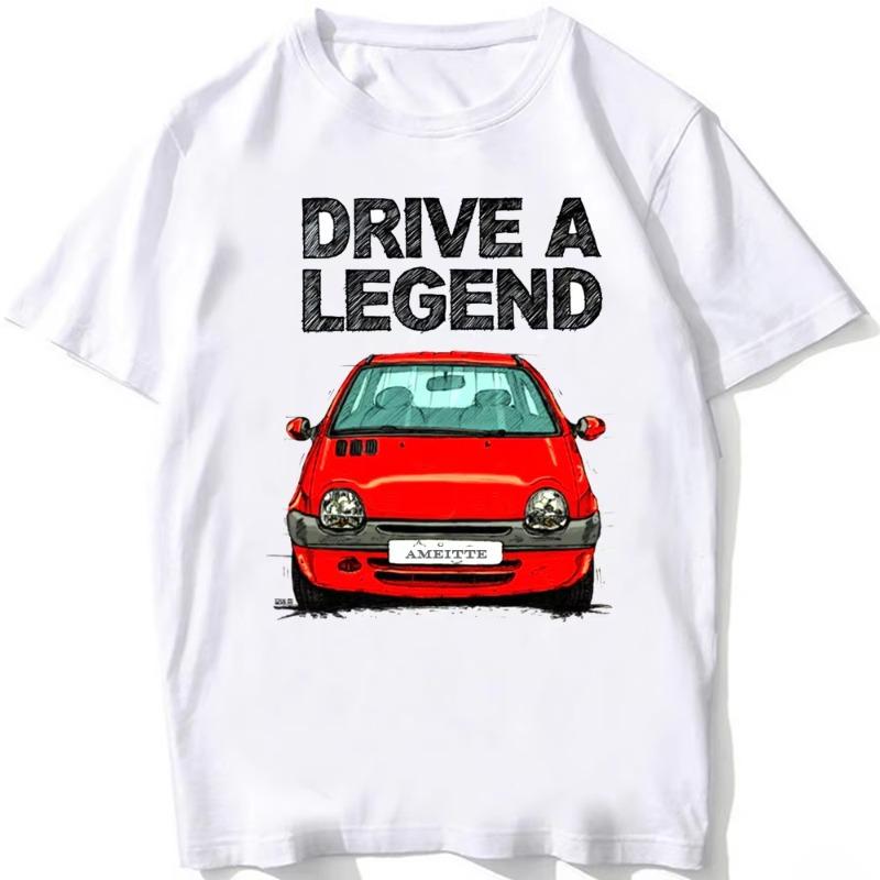 Drive The Legend Франция TWG 90-х Электромобиль Футболка Унисекс Летняя Мужская С коротким рукавом Харадзюку Белая Хип-Хоп Повседневная Футболки для мальчиков Модные Топы