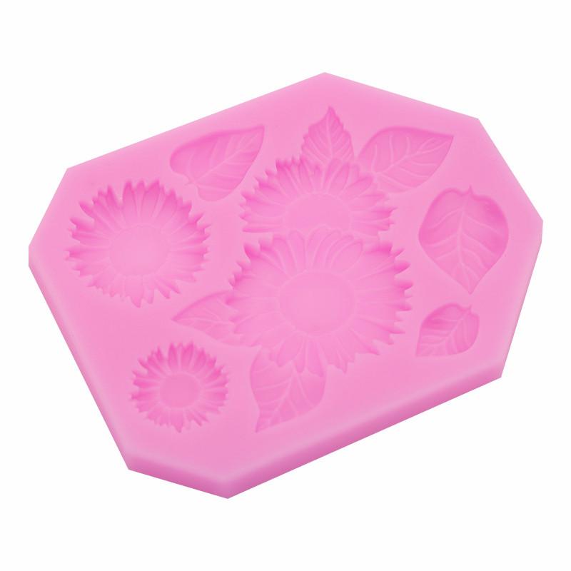 Силиконовая форма «Лист подсолнечника» для помадки, глины или эпоксидной смолы