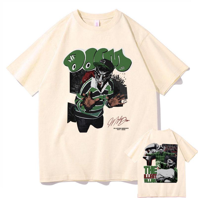 Рэпер Mf Doom Madvillainy The Illest Villains Двусторонний Принт Футболка Мужская Мода Оверсайз Футболка Мужская Хип-Хоп Тренд Футболки