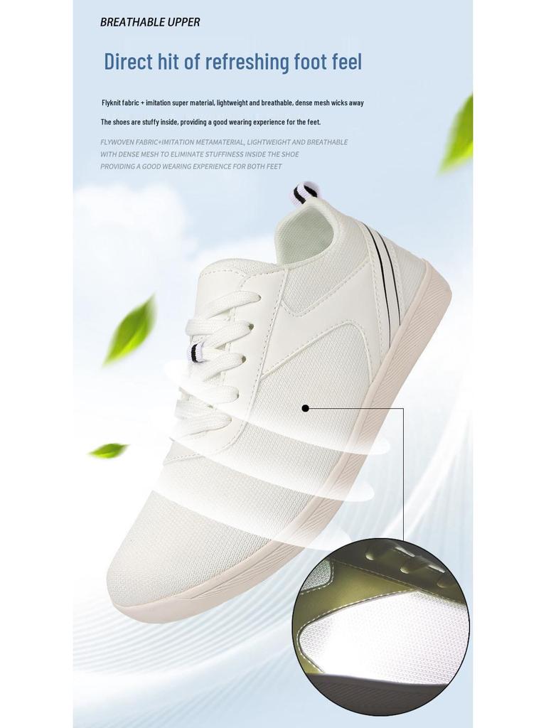 Men's and Women's Breathable Wide-Toe Comfortable Flyknit Walking Shoes with Soft Soles