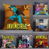 I-Invincible S-Сезон 2 Мультяшная Наволочка Квадратная Двусторонняя Печать Короткий Плюш Чехол для Подушки Дивана Спальня Прикроватная Подушка