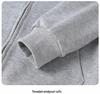 Women's Premium Navy Blue Cotton Hoodie: Fleece-Lined, Thickened, Loose Fit, Perfect for Autumn and Winter, Hooded Baseball-Style Cardigan.