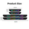 UAYLZ1 2025 Hot 4Pcs Car Laser Threshold Protect Auto Emblem Sticker Accessories For Mercedes Benz AMG Brabus Smart W204 GLC CLA W205 W