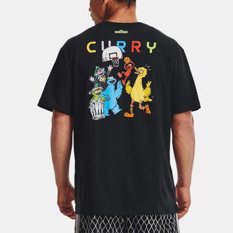 Under Armour Curry Sesame Street Graphic Tee 'Black' Men's 1366621-001