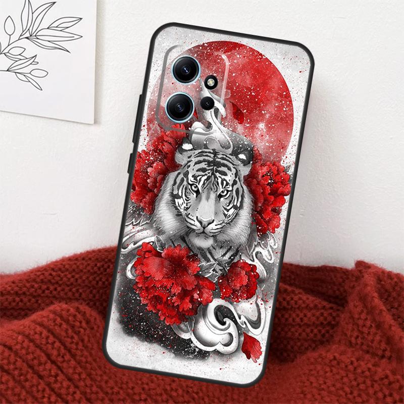 Красное Солнце Тигра Японское Искусство Чехол Для Xiaomi Redmi Note 14 13 10 11 12 15 Pro Plus Чехол Для Redmi 15 14C 12C 10C 13C 15C
