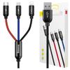 Baseus 3-in-1 USB Cable USB-C / Lightning / Micro 3A 1.2M (Black)