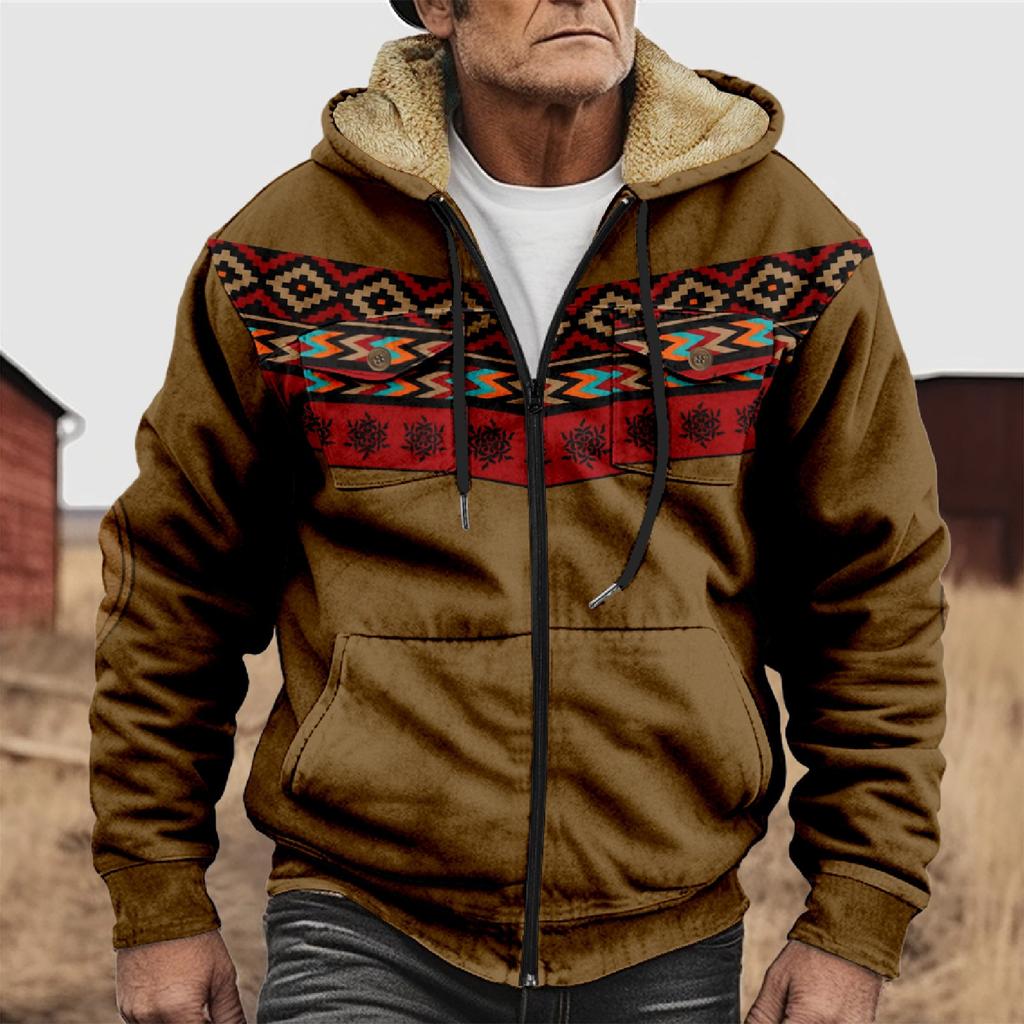 Мужская утолщенная куртка на пуговицах с двойным карманом и карманной вставкой, хлопковая куртка