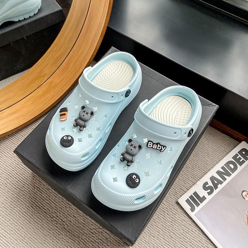 CH hole shoes новые высокие на толстой подошве нескользящие летние уличные пляжные баотоу шлепанцы для дома прохладные