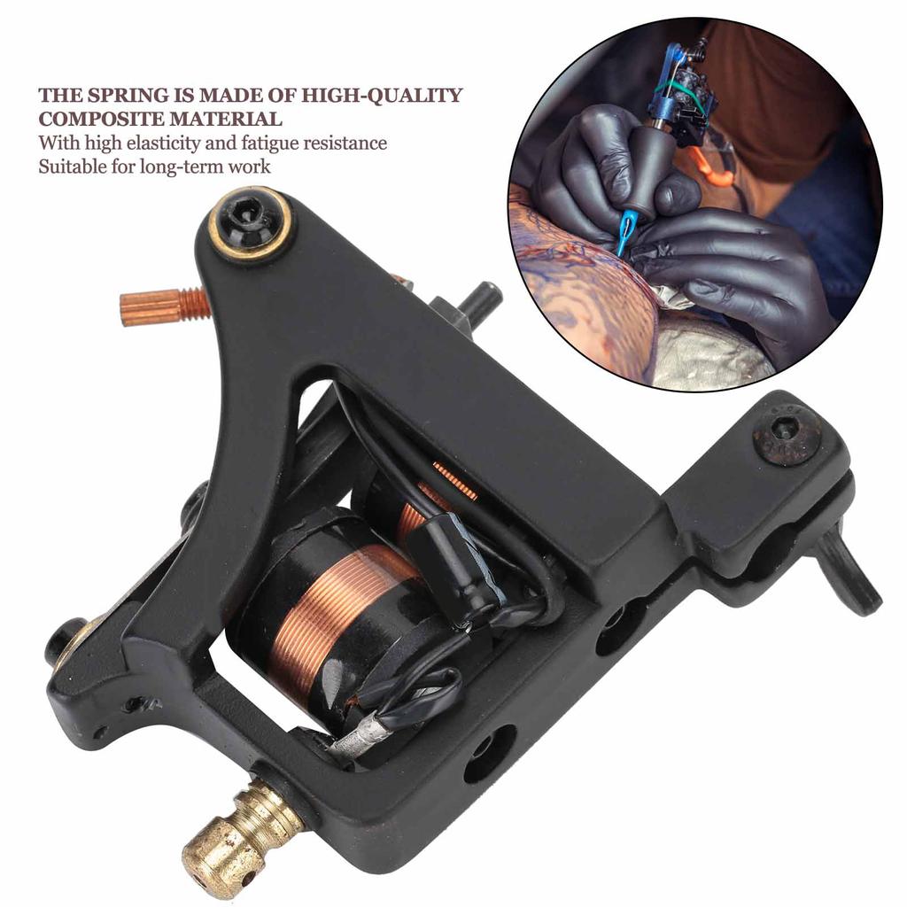 Профессиональная сплавная машинка для контура и тени, тату-машинка с мощным мотором и катушками (22016)