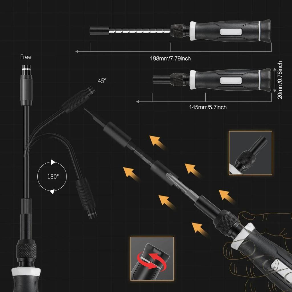 Набор прецизионных отверток, Комплект инструментов для ноутбука, Профессиональный набор отверток для ремонта компьютера 152 в 1, Torx-отвертка T5 T6