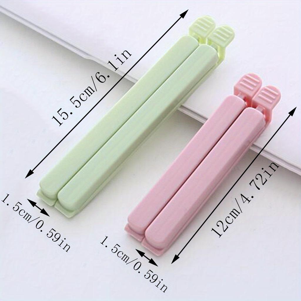 15 шт. разноцветных зажимов для чипсов в пищевых пакетах, большие/маленькие зажимы для закусок, зажимы для запечатывания пакетов для закусок