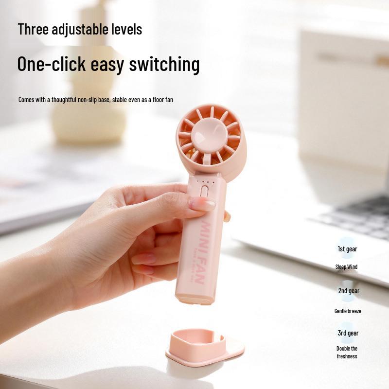 2026 High-Speed USB Rechargeable Mini Turbine Fan for Students and Outdoor Use