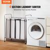 Laundry Sorter Cart 4 Section, Laundry Hamper with Heavy Duty Lockable Wheels and 4 Removable Bags, Rolling Laundry Basket Sorter for Clothes Storage