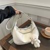 Solid Color Foreign Style Niche Design Versatile Ins Shoulder Messenger Bag 2025 Spring and Summer New Casual Bag Tote Bag Women