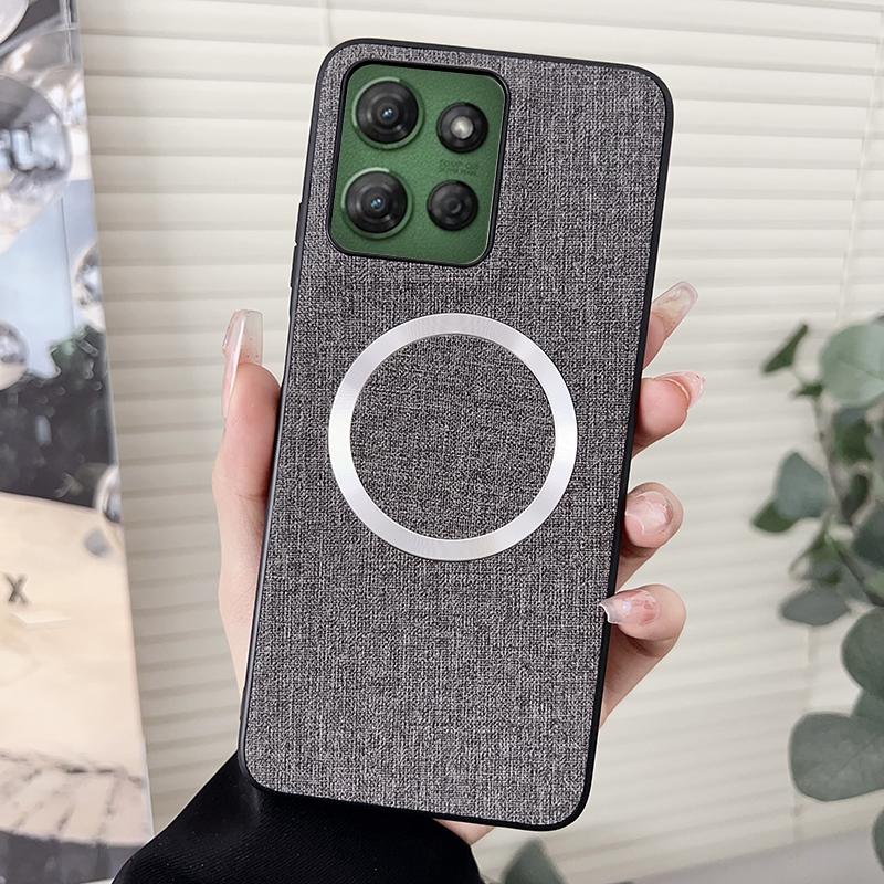 Тканевая Cloth Беспроводная зарядка Для Магнитный чехол для телефона Для Motorola Moto G Power G Мягкая задняя крышка