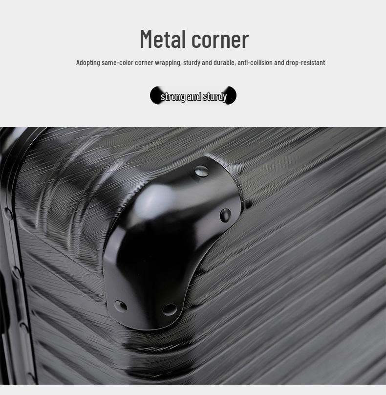 20" Women's Lightweight Aluminum Frame Carry-on Suitcase with Scratch-resistant Finish and Universal Wheels