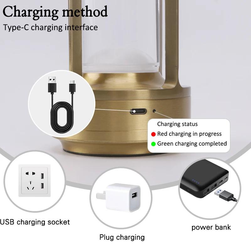 Ночник Черный Золотой Серебряный Настольная Лампа Сенсорная USB-Зарядка Освещение Окружающей Среды Подходит для Спален Гостиных