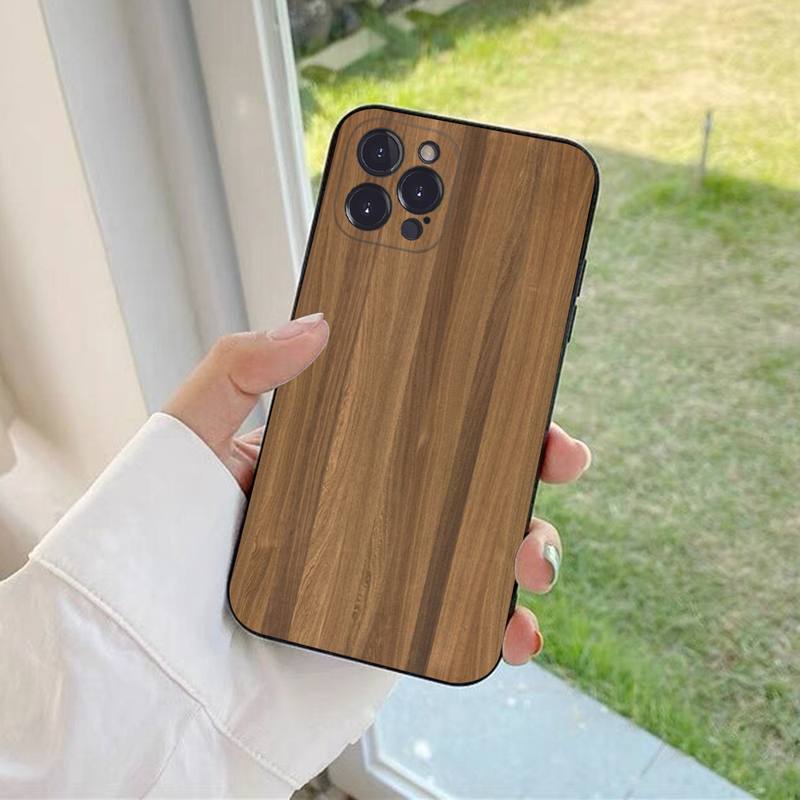 Carved Wood Phone Case For iPhone 13 Pro MAX 14 11 12 Mini X XS XR 6 7 8 Plus SE 2020 Soft TPU Cover