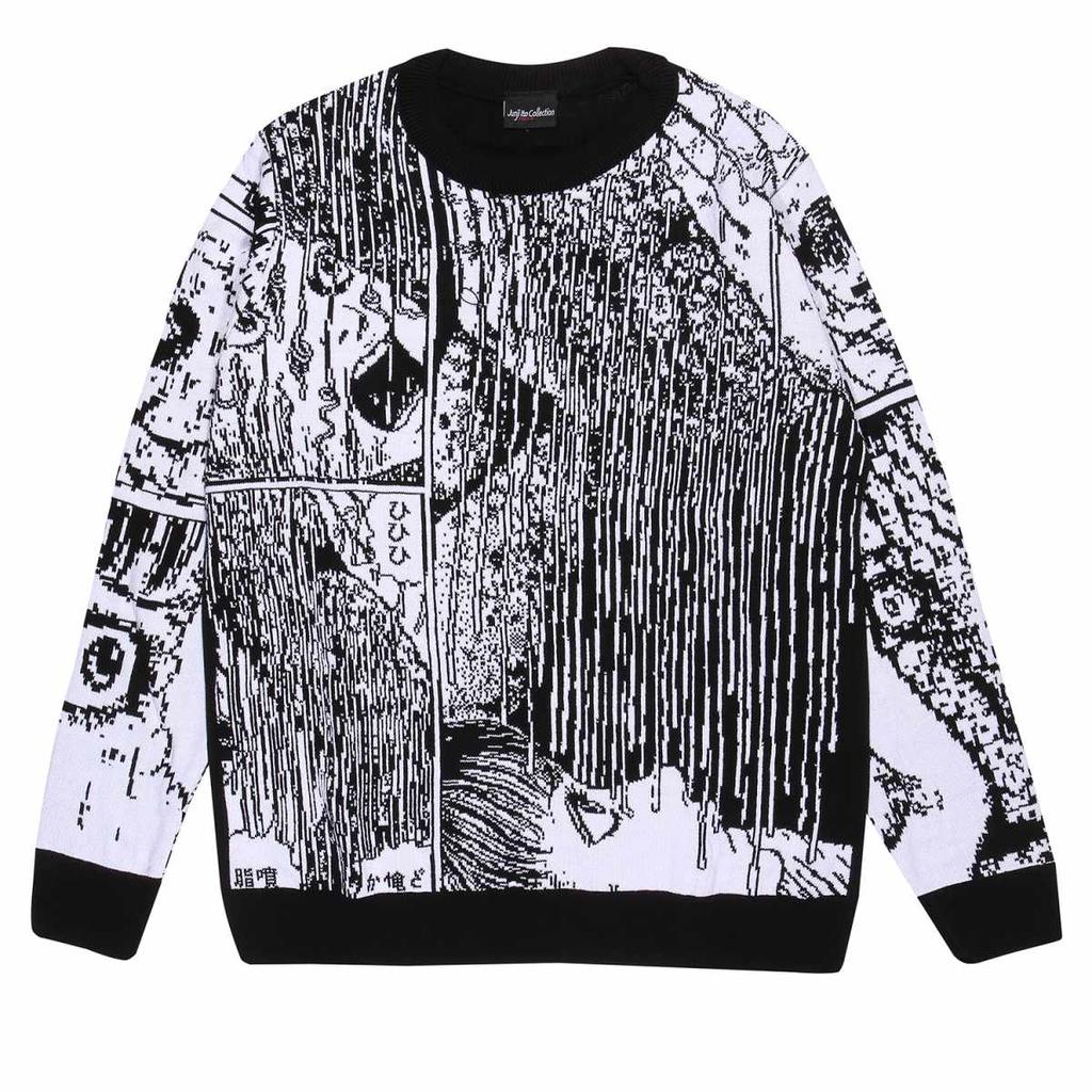 Junji-Ito Unisex Adult Face Melting Knitted Jumper