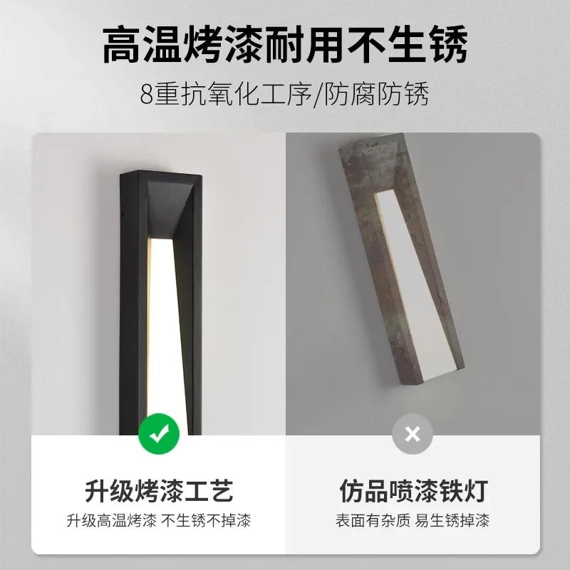 Outdoor Wall Lamp LED Black Lighting Exterior Light Fixtures AC110 220V Porch Lights Wall Mounted Garden Lamp for Patio Entryway