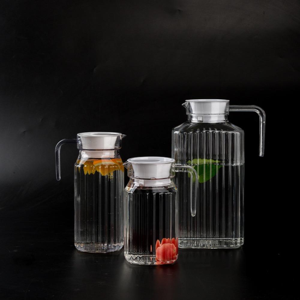 Кувшин для воды с крышкой, анти-падение, чайники для холодной воды, горшок для чая со льдом, полосатый кувшин, холодильник