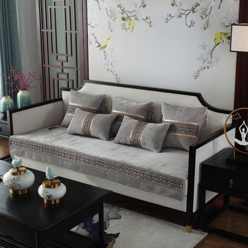 Подушки для дивана в китайском стиле, угловой нескользящий диван, спинка, подлокотник, чехол для сиденья, классическая линия, украшение, кресло, подушка